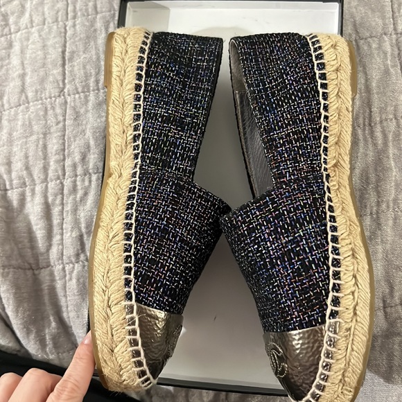 Chanel authentic Tweed espadrilles multi color - Picture 5 of 7